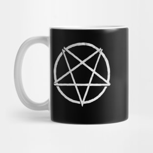 White Satanic Pentagram | Hail Satan Mug